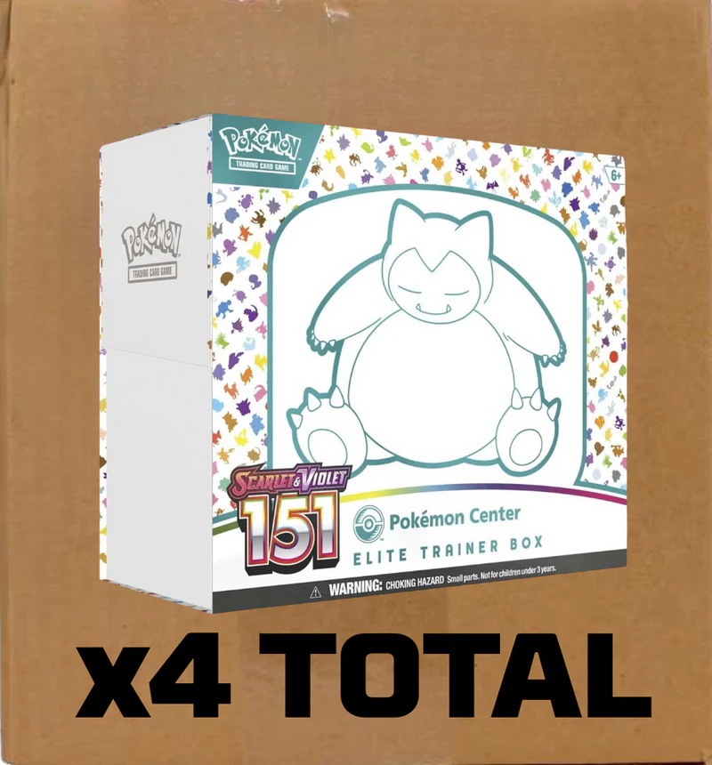 IMG_7624 Pokemon TCG Scarlet & Violet 151 Pokemon Center Elite Trainer Box Sealed Case (x4) - Image 1