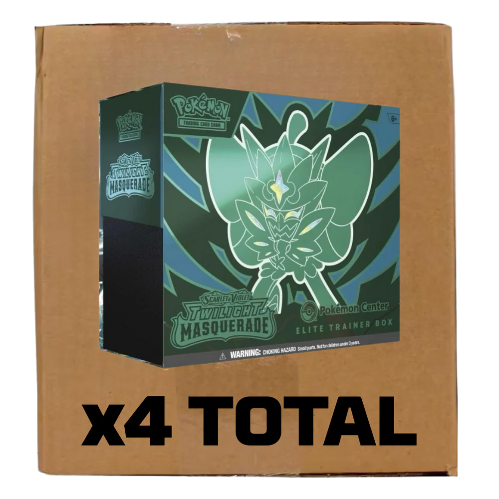 IMG_7625 Pokemon TCG Scarlet & Violet Twilight Masquerade Pokemon Center Elite Trainer Box Sealed Case (x4) - Image 1