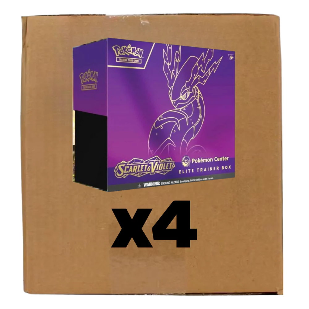IMG_7628 Pokemon TCG Scarlet & Violet Base Set Pokemon Center Elite Trainer Box Sealed Case (Miraidon x4) - Image 1